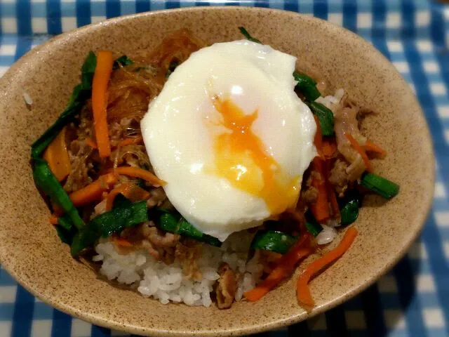 Snapdishの料理写真:豚肉のチャプチェ丼|askaさん