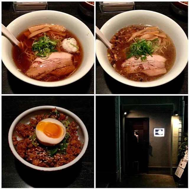 Snapdishの料理写真:湘南湯麺、煮干しラーメン@麺や Bar 渦(本鵠沼)|塩豚骨さん