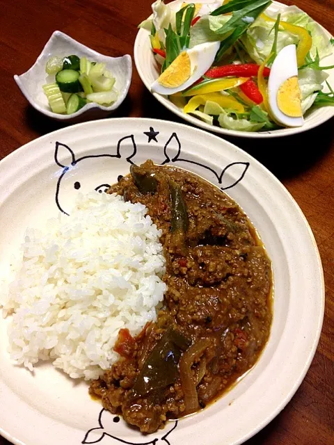 Snapdishの料理写真:野菜とひき肉のカレー|ゆかゴリラさん