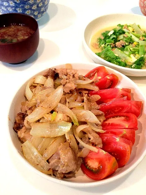 Fried pork with onion and ginger ☆ 豚肉の生姜焼き|harupiさん