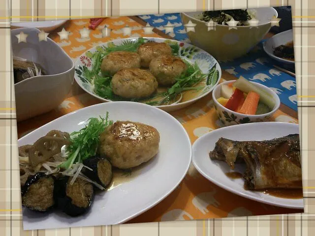 鶏つくねばーぐ＆鯖の味噌煮|ゆきさん