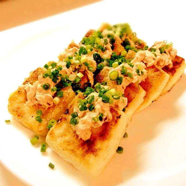 kojiさんの、豆腐ステーキのツナマヨ柚子胡椒のっせ！  を作ってみた(●'ｗ'●)|佐倉さん