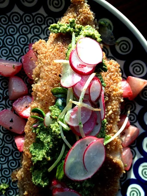 trout with radishes three ways|Matthew Cashenさん