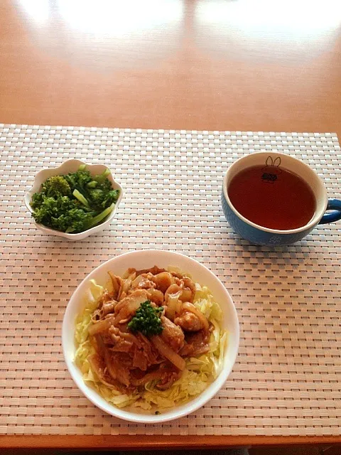 豚モモ肉で低脂質焼肉丼  玉ねぎも入れてブタミン吸収☆|michackyさん