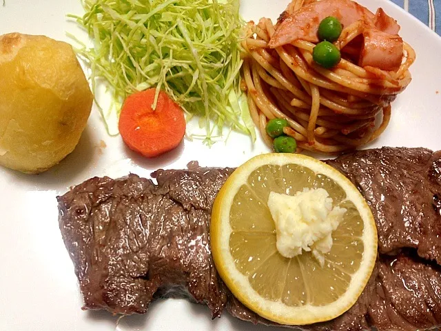 佐世保レモンステーキ♬Steak with Lemon butter souse from US Navy base Sasebo.|yorikoさん