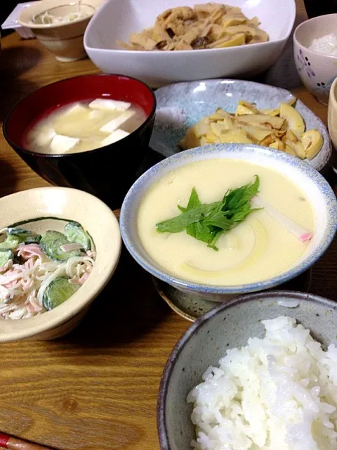 筍で晩ご飯♡|さくたえさん