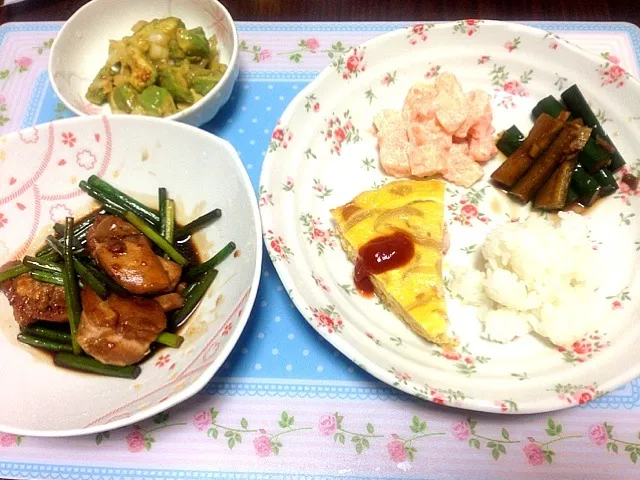 鶏肉とニンニクの芽甘辛炒め|maaaainさん