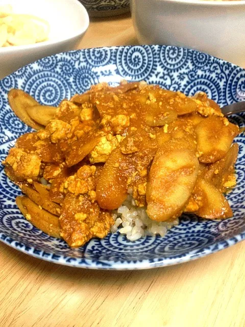 ゴボウと豆腐のトマトカレー？|eiji kamimuraさん