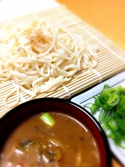 たっぷりネギのカレーつけ麺|kazu4さん