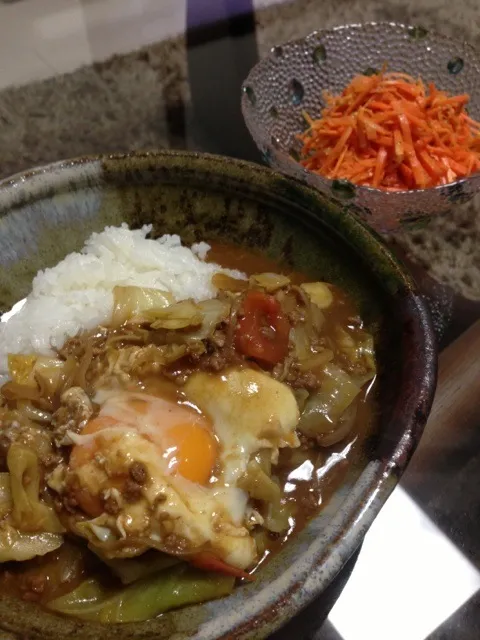 簡単野菜カレー、にんじんサラダ|やっちゃんさん