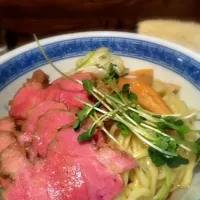 Snapdishの料理写真:肉増し油そば大盛り|北山淳也さん