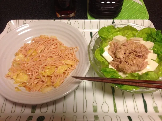 タラスパと豆腐ツナサラダ！(=ﾟωﾟ)ﾉ💫|サソリさん