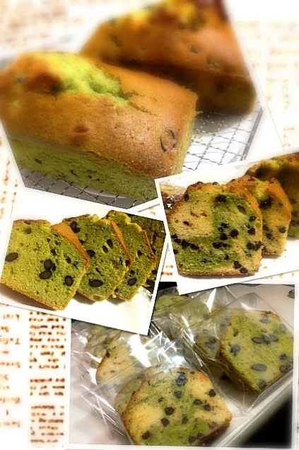 抹茶のパウンドケーキ♡抹茶黒豆と抹茶マーブルチョコチップの2種類(^○^)|後藤優花さん