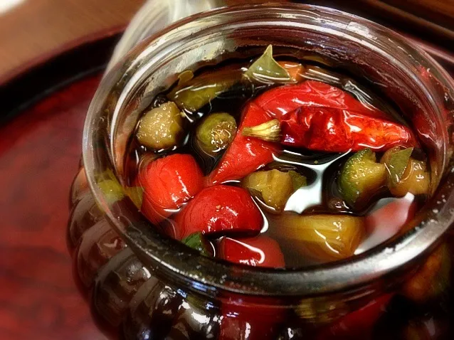 黒酢でピクルス漬けました❤ / pickled vegetables in black rice vinegar|鰻大好き❤さん