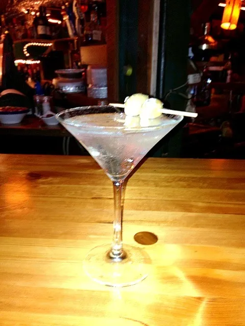 Martini with bleu cheese stuffed olives|lori sさん