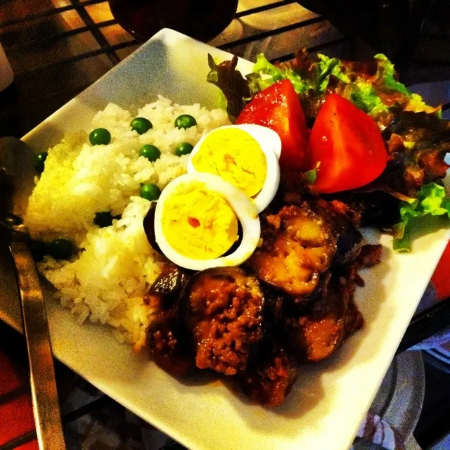 茄子のボロネーゼライス|レイさん