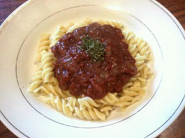 rigatoni what a red wine spaghetti sauce|Jacki Carterさん