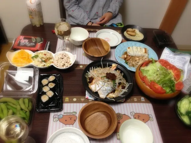 Snapdishの料理写真:タジン鍋も使った晩ご飯|荒木 英幸さん