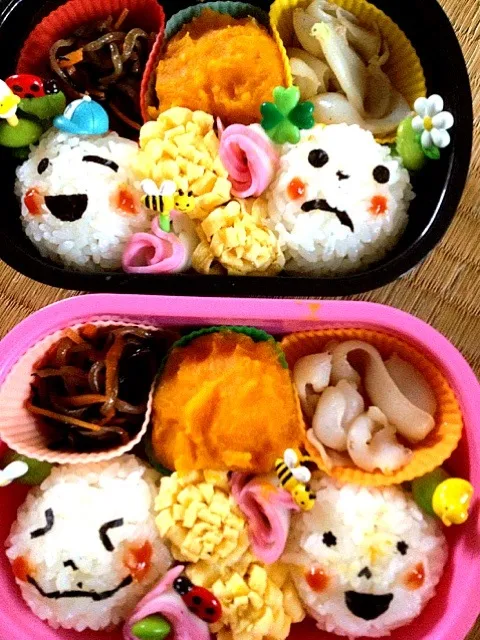 幼稚園のお弁当 4/24⁂ムーンになり損ねたおにぎり(ૢ˃ꌂ˂⁎)Շ^✩⃛⁂|5児のママさん