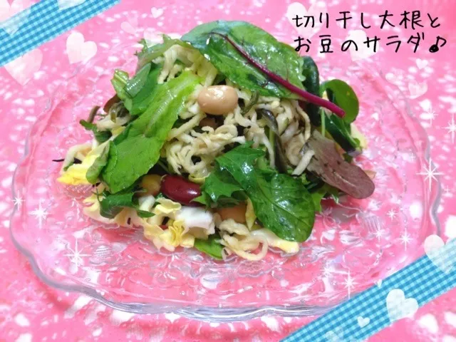 切り干し大根とお豆のサラダ|ずぼら管理栄養士ママさん