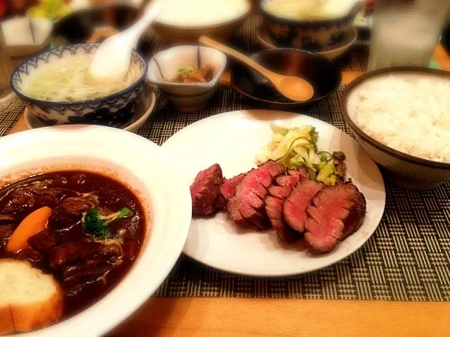 Beef tongue and stew set!|Ernさん