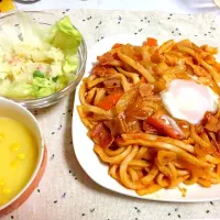 うどんDEナポリタン|なつこさん