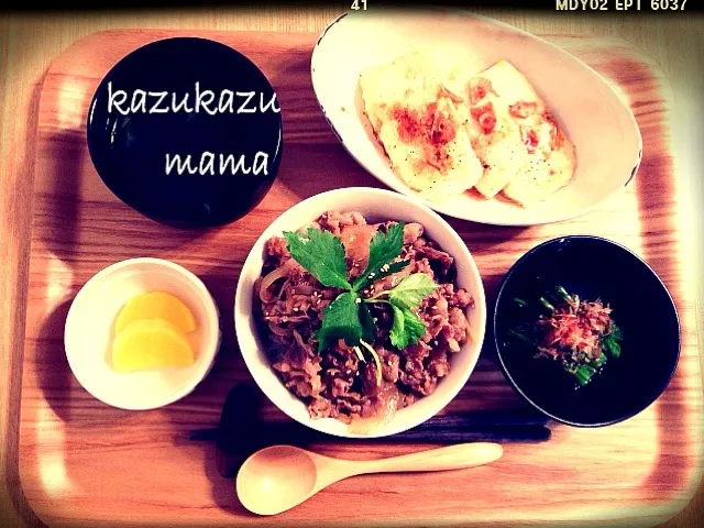 新玉ねぎで牛丼っ!!|kazukazumamaさん