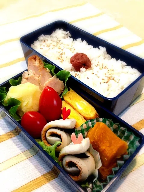 Snapdishの料理写真:4/25 自分弁当☆|うっちーさん