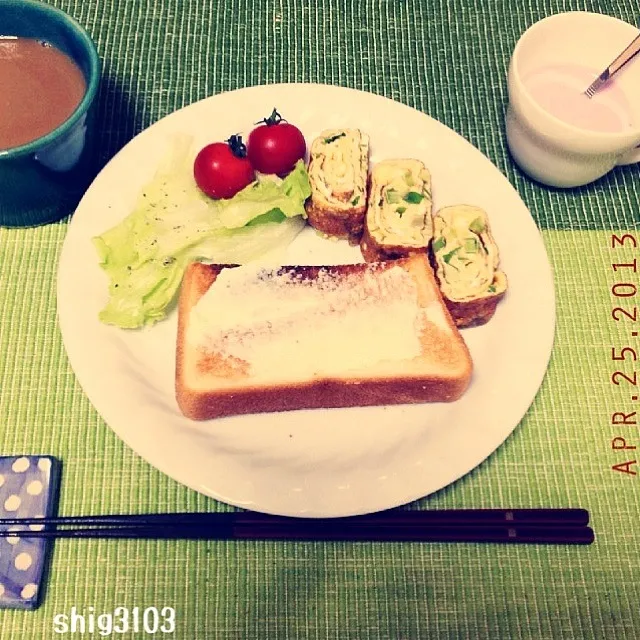 Snapdishの料理写真:うちの朝ごはん•••|さと⋆さん