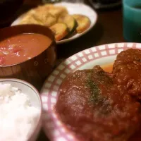 煮込みハンバーグ
鶏肉とトマトのクリーム煮
カボチャの甘辛焼き
玉子焼き|悦子さん