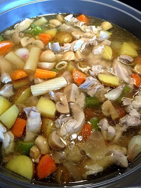 Chicken veg & pasta soup|Jenny Leeさん