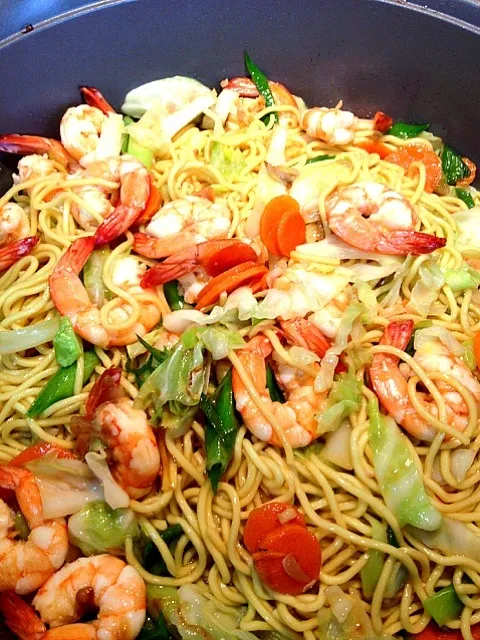 Fried noodles with prawns n veg|Jenny Leeさん