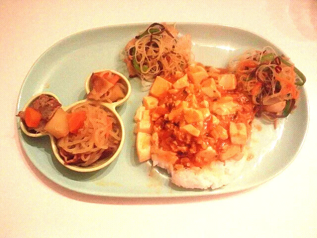 肉じゃが、ビーフン、マーボー豆腐丼(^^)v|☆Ｊin☆さん