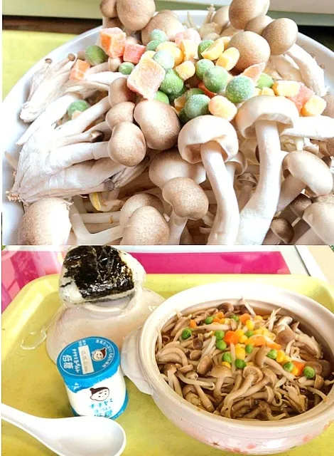 Snapdishの料理写真:🍄キノコともやしの具沢山和風スープ🍲|マニラ男さん