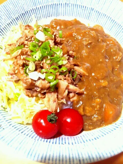 手羽元キャベツカレー丼|まゆきさん