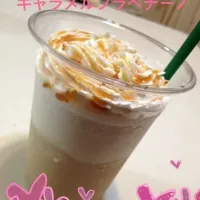 Snapdishの料理写真:スタバ風                                               キャラメルフラペチーノ|★さん