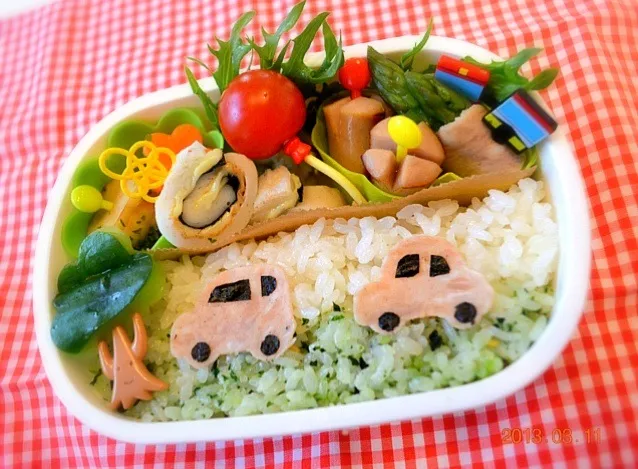 幼稚園チビ男子弁当。ドライブに行こう〜！|eguchiさん