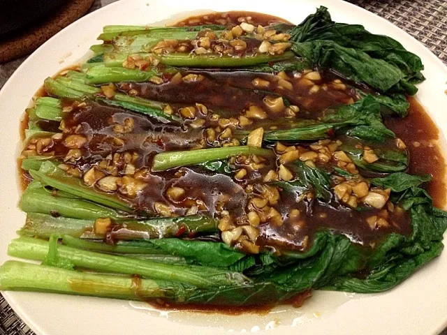 Blanched Choy sum with oyster sauce|AmeSabさん