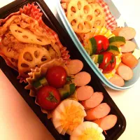 旦那＆私お弁当|みかんさん