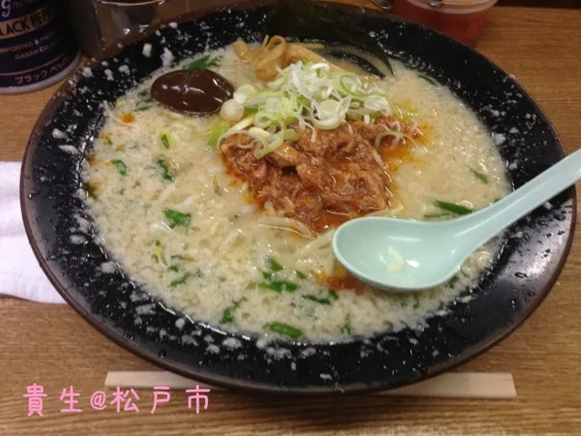 味噌ホルモンラーメン@屋台ラーメン貴生|大塚寛之さん