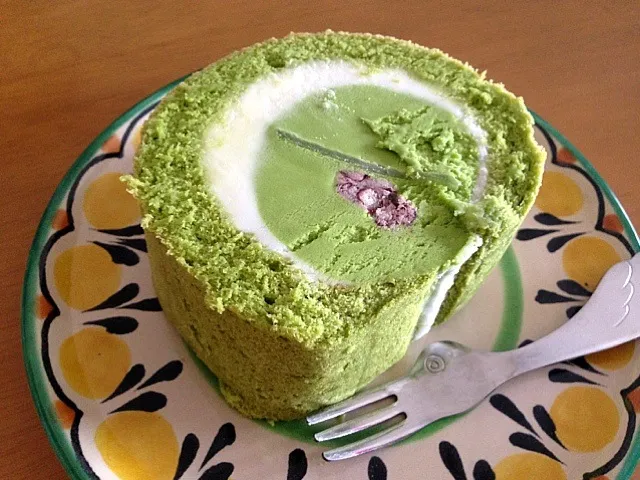 Green tea ice cream cake :)|mさん