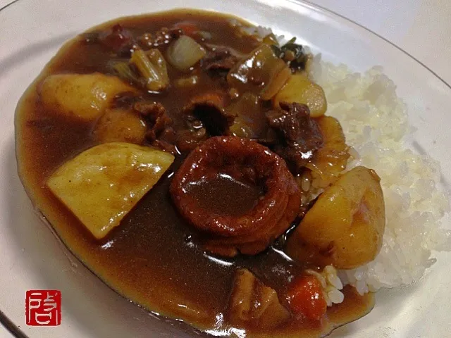 ポトフの定番リメイク、カレーw|たけうちさん