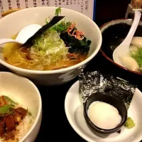 桜海老ラーメン(鶴の舞セット)＋水餃子|Y.HIROさん