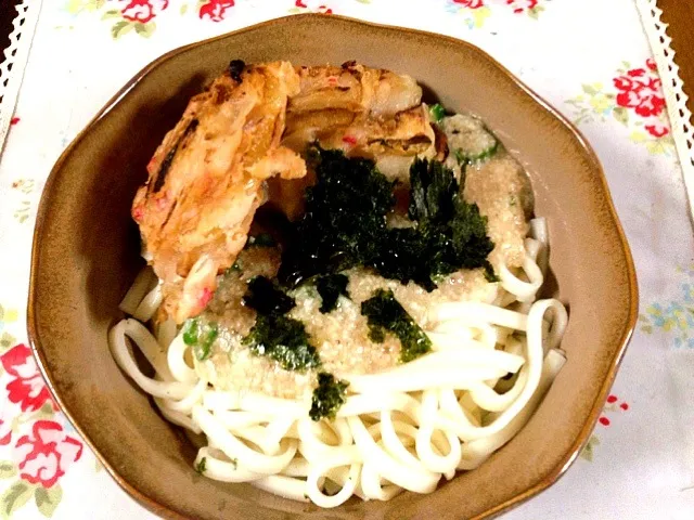 冷やしとろろうどんとタケノコのかき揚げ✨|晃さん