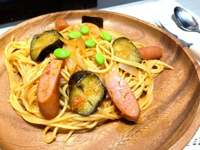 茄子とトマトのパスタ|はるかさん