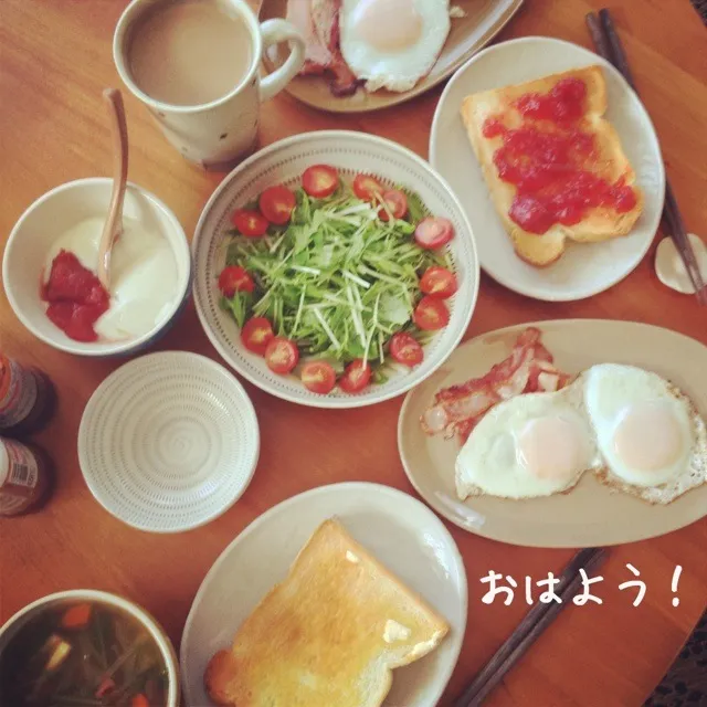 今日は良い天気！朝ごはん❤|シーチキンさん