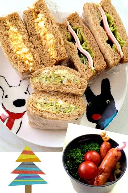 Snapdishの料理写真:サンドイッチ( ᵅั ᴈ ᵅั;)～♬|みゆき🍀さん