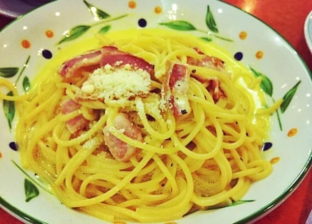 Spaghetti w cheese & bacon|ᔜѰLᗊÎᐂさん