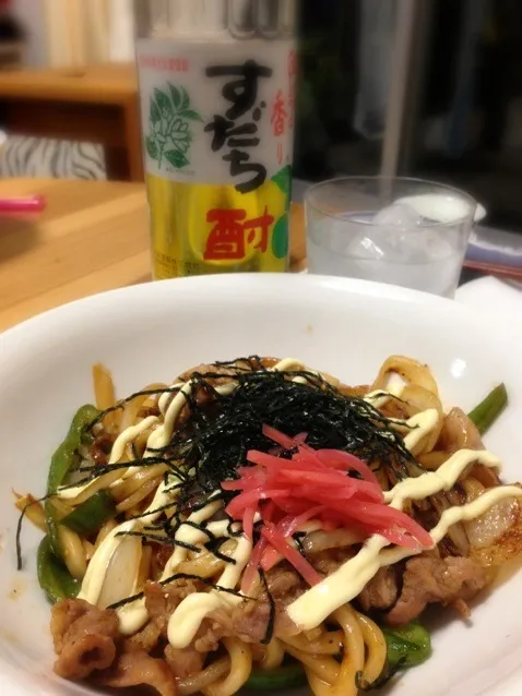 Snapdishの料理写真:ソース焼きうどん|ぽむぽむさん