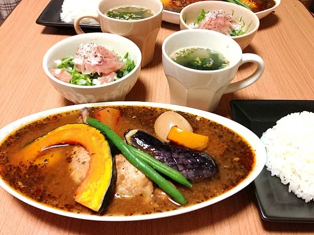 お土産のスープカレーで晩ごはん|こんこんさん